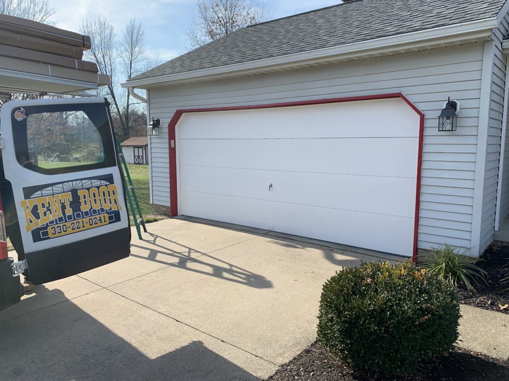 2 car garage Before new door installation - Kent Garage Door