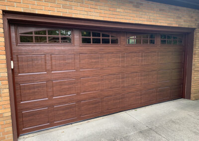 After new 2 car garage door installed